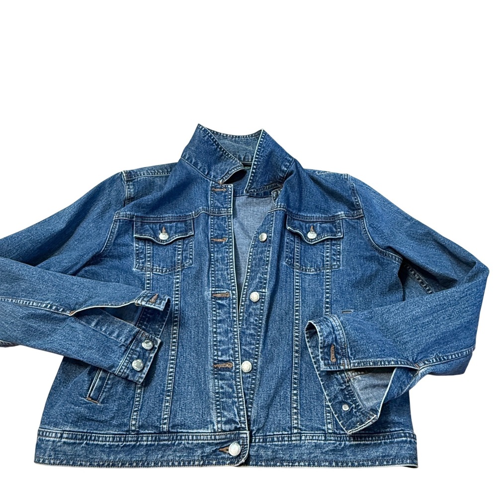Ralph Lauren - Lauren Jean Company Jean Jacket Womens XL Blue Denim Luxury